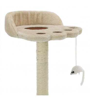 vidaXL Cat Tree with Sisal Scratching Post 40 cm Beige and Brown