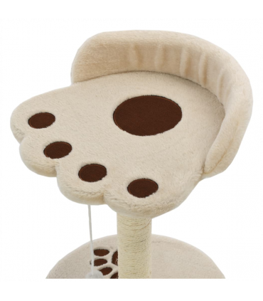 vidaXL Cat Tree with Sisal Scratching Post 40 cm Beige and Brown