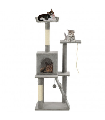 vidaXL Cat Tree with Sisal Scratching Posts 120 cm Grey