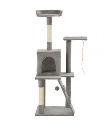 vidaXL Cat Tree with Sisal Scratching Posts 120 cm Grey