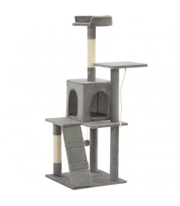 vidaXL Cat Tree with Sisal Scratching Posts 120 cm Grey