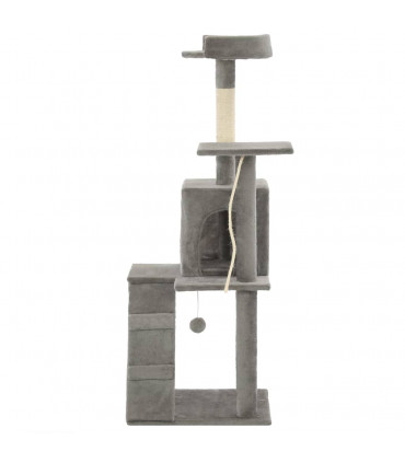 vidaXL Cat Tree with Sisal Scratching Posts 120 cm Grey