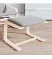 vidaXL Footstool Light Grey 51x41x40 cm Fabric