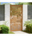 vidaXL Garden Gate 105x205 cm Weathering Steel Trace Design