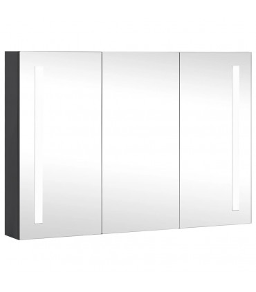 vidaXL LED Bathroom Mirror Cabinet 89x14x62 cm