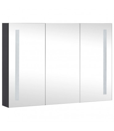 vidaXL LED Bathroom Mirror Cabinet 89x14x62 cm