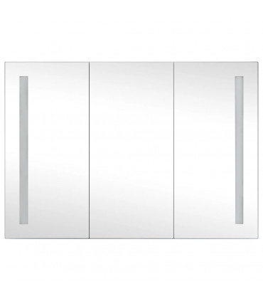 vidaXL LED Bathroom Mirror Cabinet 89x14x62 cm
