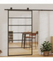 vidaXL Sliding Door with Hardware Set ESG Glass&Aluminium 102x205 cm