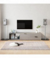 vidaXL Speaker Stands 2 pcs Black&Silver Tempered Glass 1 Pillar Design