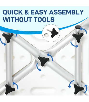 Adjustable Shower Stool with Suction Foot Pads for Elderly Disabled