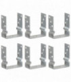 Fence Anchors 6 pcs Silver 12x6x15 cm Galvanised Steel
