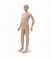 Full Body Child Mannequin with Glass Base Beige 140 cm