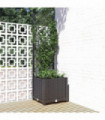 Garden Planter with Trellis Black 40x40x136 cm PP