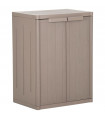 Garden Storage Cabinet Brown 65x45x88 cm PP Wood Look