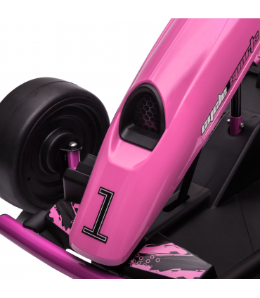Go Kart Pink 115L x 77W x 54H cm Electric Drift with Music, Horn, Slow Start