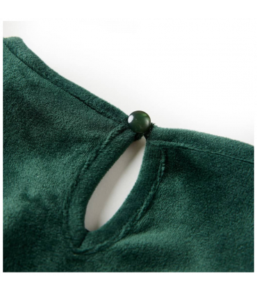 Kids' Blouse with Ruffles Dark Green 116