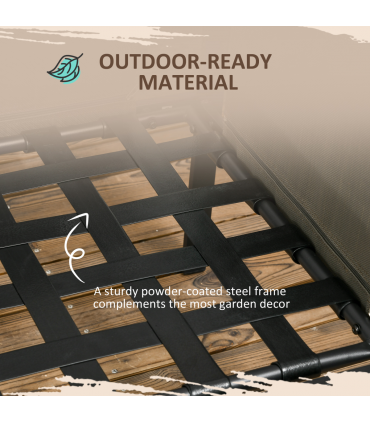 Outsunny 4 Piece Garden Furniture Set w/ Breathable Mesh Pocket, Light Grey