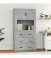 vidaXL Highboard Concrete Grey Engineered Wood