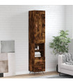 vidaXL Highboard Smoked Oak 34.5x34x180 cm Engineered Wood