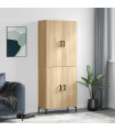 vidaXL Highboard Sonoma Oak 69.5x34x180 cm Engineered Wood
