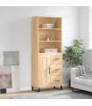 vidaXL Highboard Sonoma Oak 69.5x34x180 cm Engineered Wood