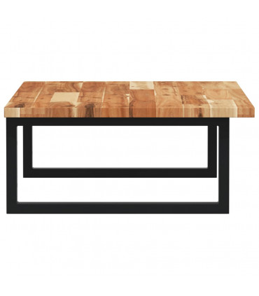 vidaXL Basin Shelf Wall Mounted Steel and Solid Wood Acacia