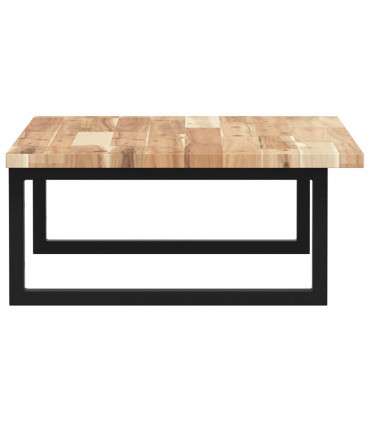 vidaXL Basin Shelf Wall Mounted Steel and Solid Wood Acacia