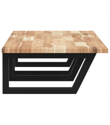 vidaXL Basin Shelf Wall Mounted Steel and Solid Wood Acacia