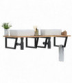 vidaXL Basin Shelf Wall Mounted Steel and Solid Wood Acacia