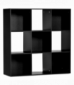 Bookcase 9 Cube Storage Cabinet Bookshelf Black 91.5L x 29.5W x 91.5H cm