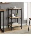 Book Cabinet Sonoma Oak 40x33x70.5 cm Engineered Wood and Steel