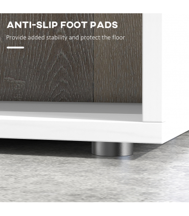 Bookcase White 5-Tier S-Shaped Modern Design Room Divider 80x30x145cm 25kg