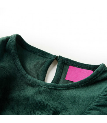 Kids' Blouse with Ruffles Dark Green 92
