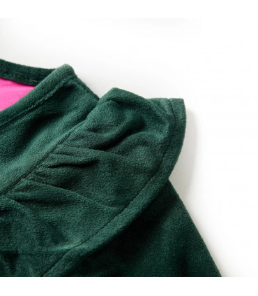 Kids' Blouse with Ruffles Dark Green 92
