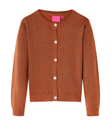 Kids' Cardigan Knitted Cognac 104