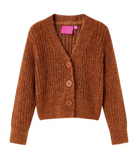 Kids' Cardigan Knitted Cognac 104