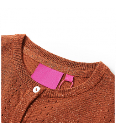 Kids' Cardigan Knitted Cognac 116