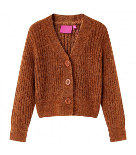 Kids' Cardigan Knitted Cognac 116