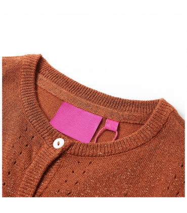 Kids' Cardigan Knitted Cognac 128