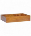 vidaXL Basin Solid Teak Wood 50x35x10 cm