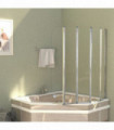 vidaXL Bath Enclosure 120x140 cm Tempered Glass Transparent