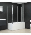 vidaXL Bath Enclosure 120x69x130 cm Tempered Glass Transparent