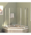 vidaXL Bath Enclosures 2 pcs 104x130 cm Tempered Glass Transparent