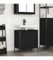 vidaXL Bathroom Basin Cabinet Black 60x34.5x60 cm