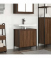 vidaXL Bathroom Basin Cabinet Brown Oak 60x34.5x60 cm