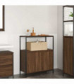 vidaXL Bathroom Cabinet with Shelves Brown Oak 76.5x35x95 cm