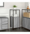 vidaXL Bathroom Cabinet with Shelves Grey Sonoma 36x35x95 cm