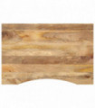 vidaXL Desk Top with Curve 100x50x2.5 cm Solid Wood Rough Mango