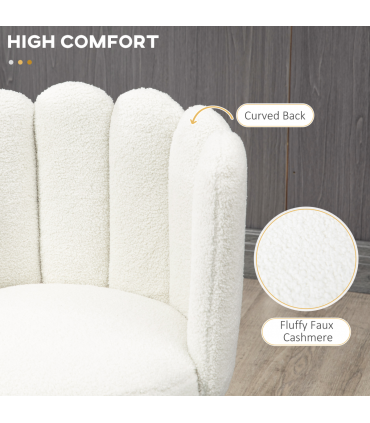 HOMCOM Bar Stools Set of 2, Breakfast Barstools with Backs, Cream