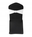 25 pcs White Stretchable Decorative Chair Band with Diamond Buckle